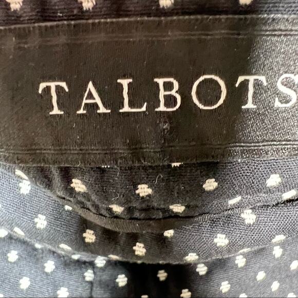 Talbots 8P  black polkadot Chatham ankle business casual dress pants B112 - Picture 6 of 8